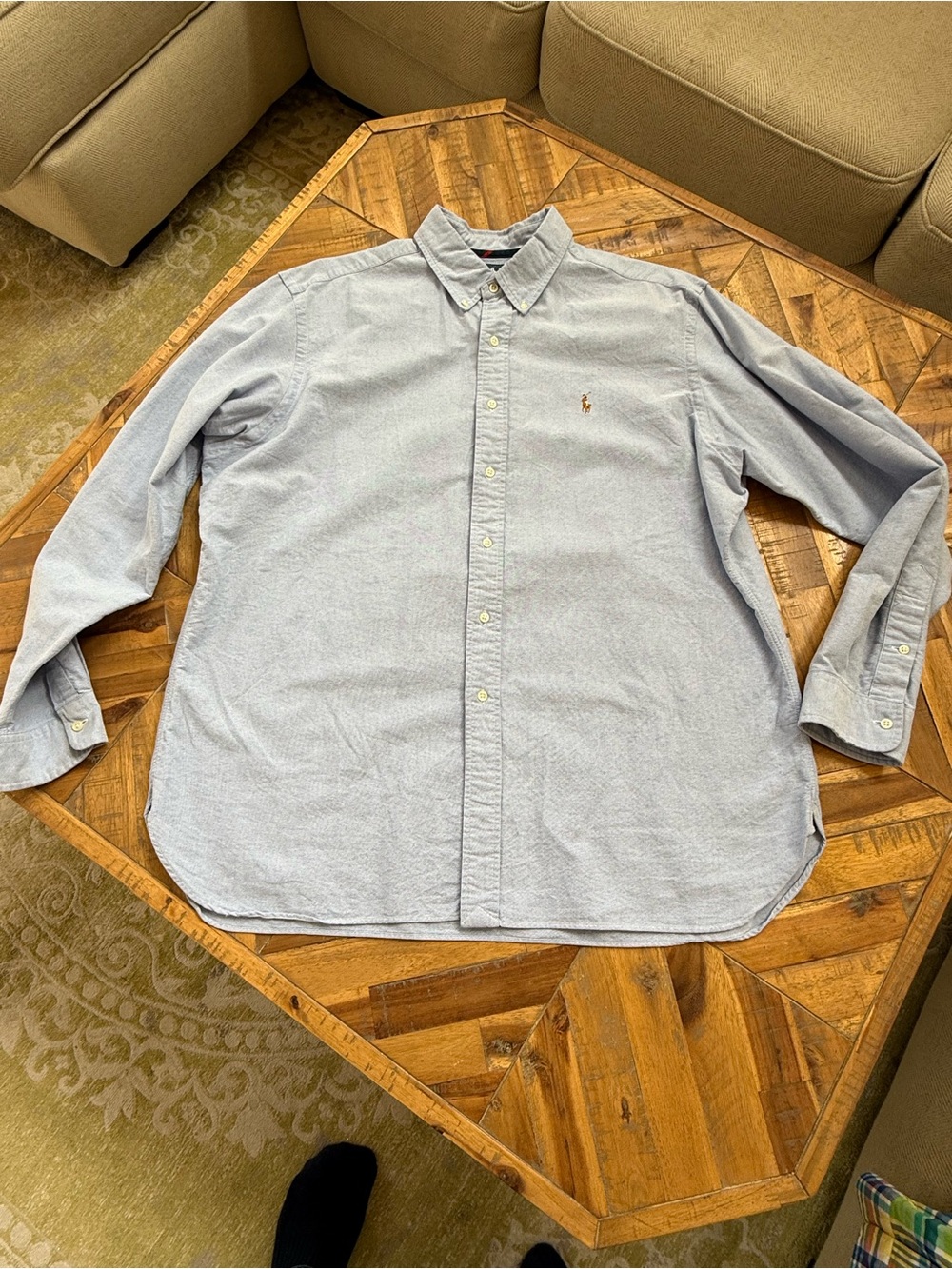 Polo by Ralph Lauren Light Blue Long-Sleeve Button-Down Shirt